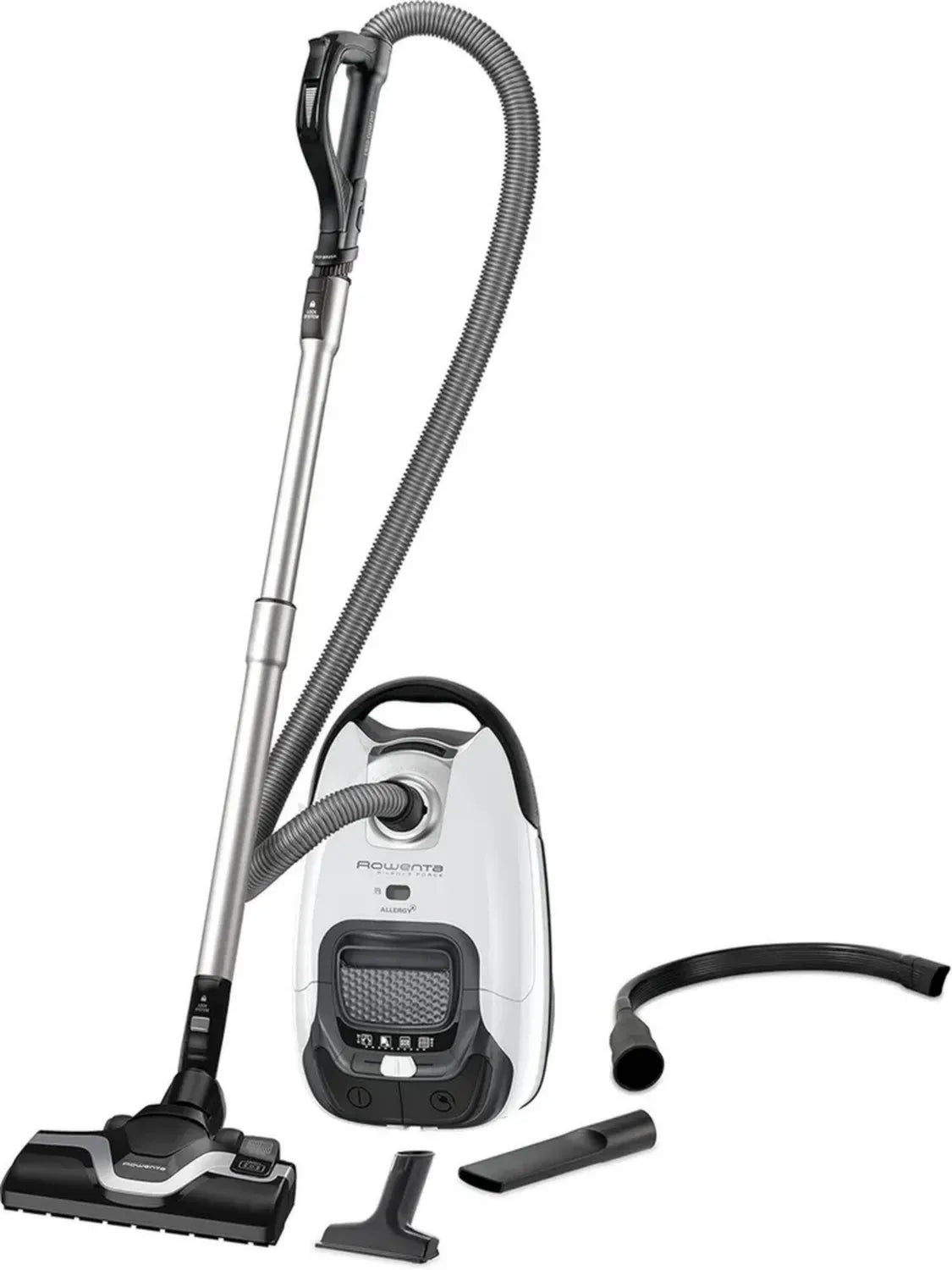 Aspirateur Ultra Silencieux Rowenta avec Sac, 4,5 L, Performance Élevée, 3 Accessoires, Fabriqué en France, Modèle Silence Force Blanc