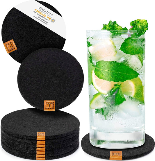 Dessous de verre — Lot de 10, noir