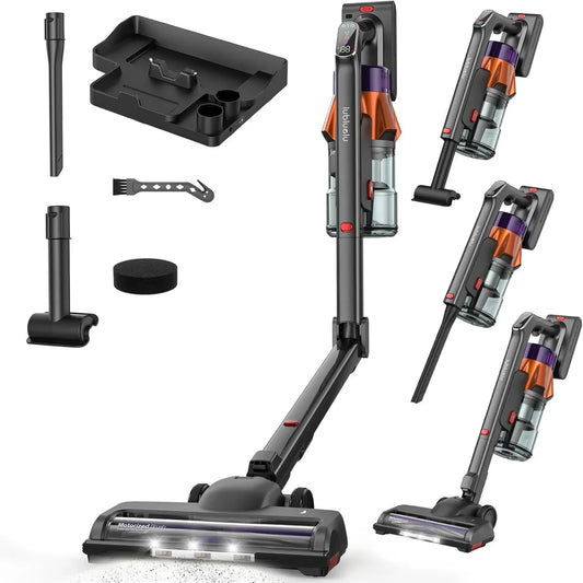 Aspirateur Balai Sans Fil Lubluelu pour Animaux, Tapis et Sols Durs